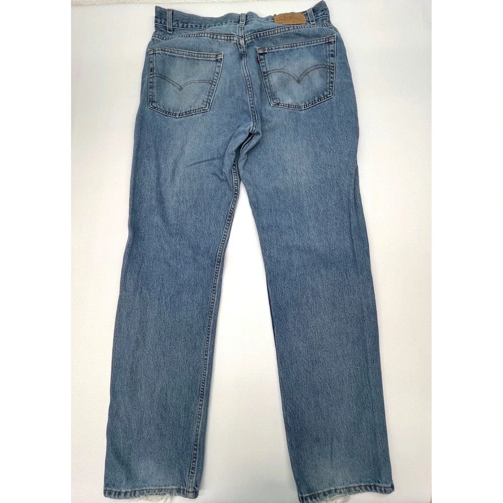 Levis 505 Regular Fit Jeans Mens 38x34 Blue Straight Leg Denim Vintage 90s Y2K‎